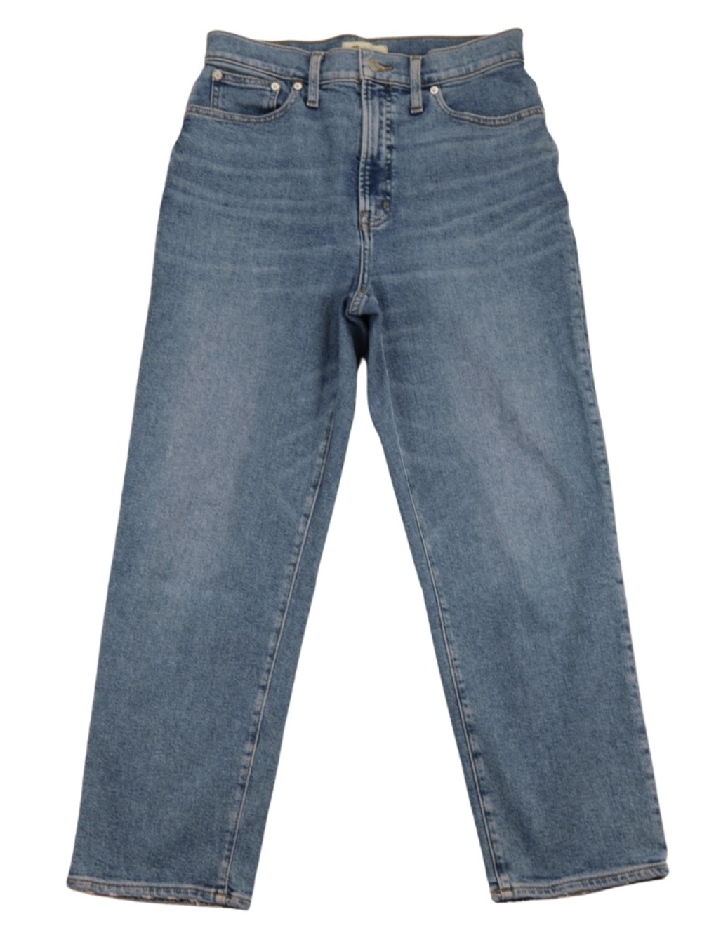Madewell High Rise Straight Jeans Women's 29 Medium Wash Cropped Denim